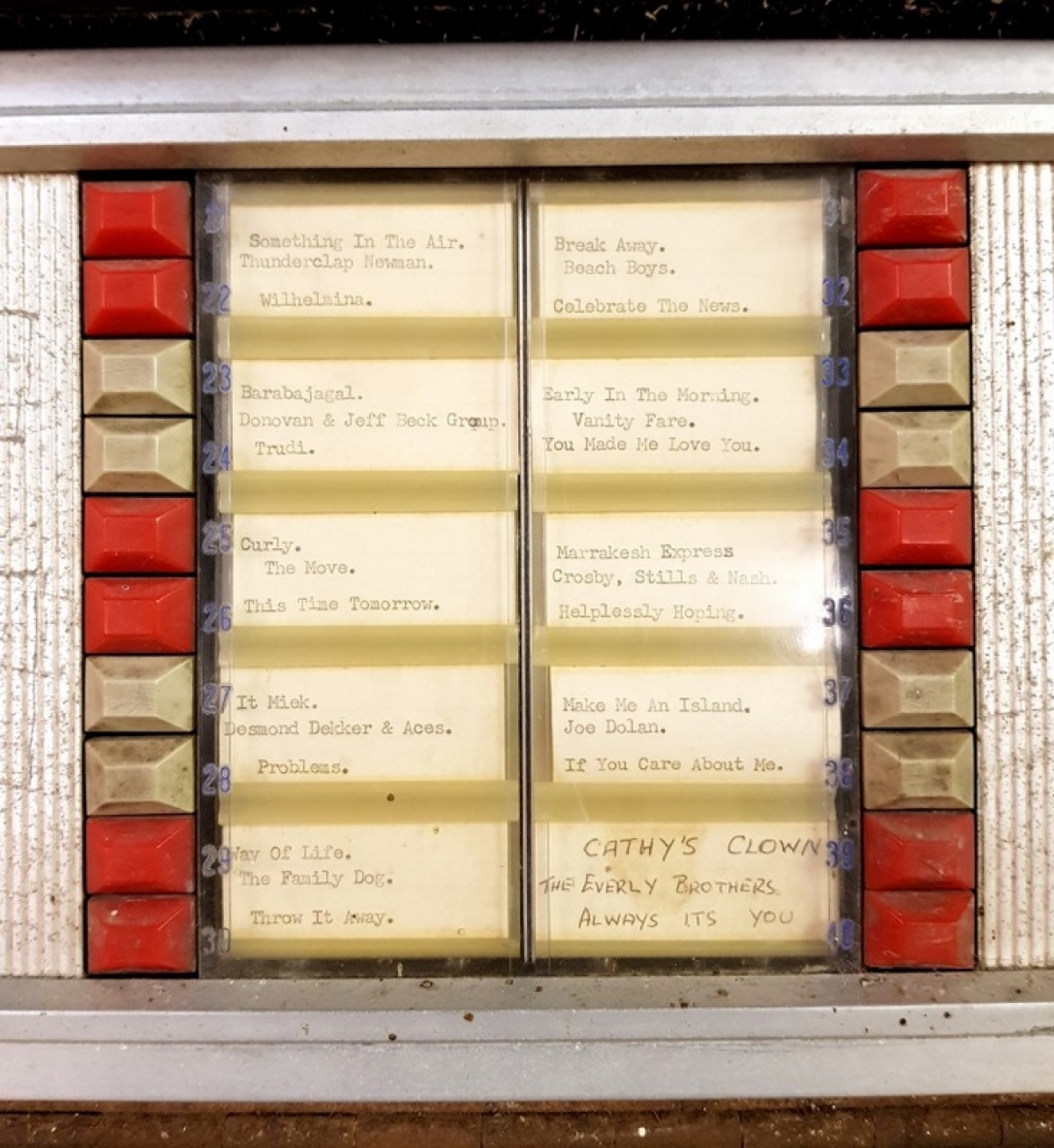 Bought for restoration in 2017 but still has the last used title strips in place, which dates its last gig at around 1969. 