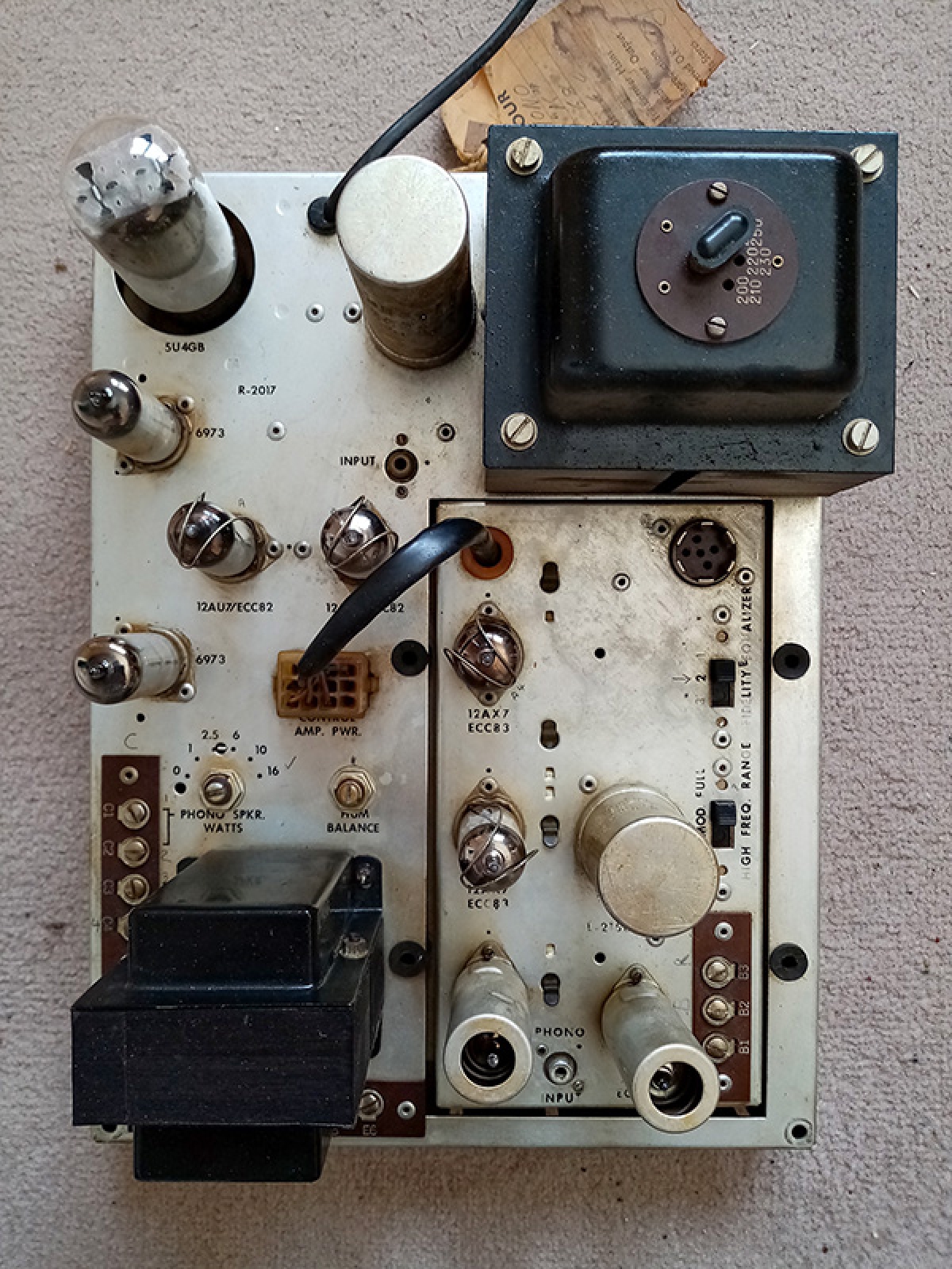 This K200 has been fitted with the R-2017 American amplifier with the L-2156 preamplifier 