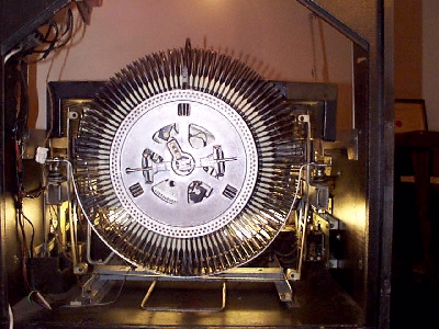 First, the record carousel. This is a rear view which shows where all the records are stored when not being played.